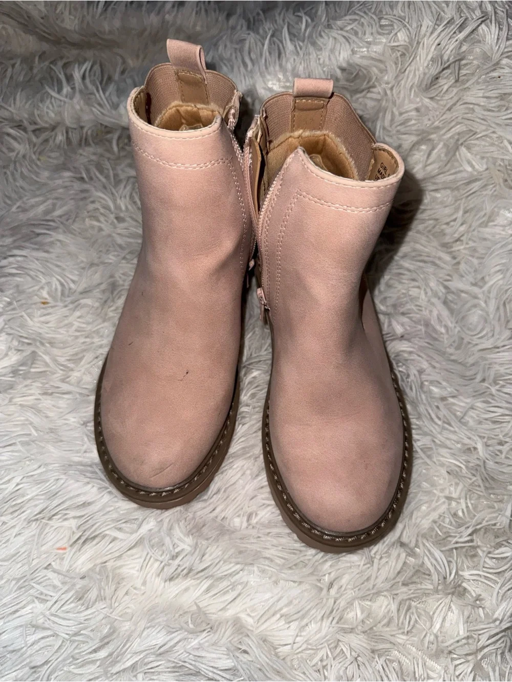 Girls' Ankle Boots in Soft Pink Blush - Kids